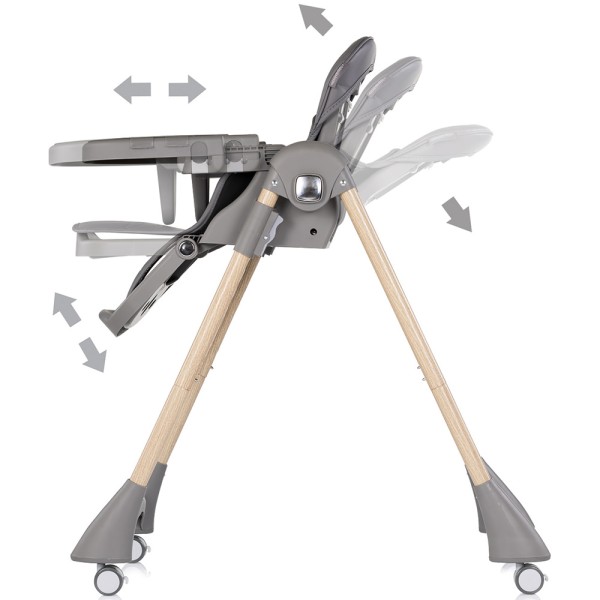 Scaun de masa Chipolino Candy Shop charcoal