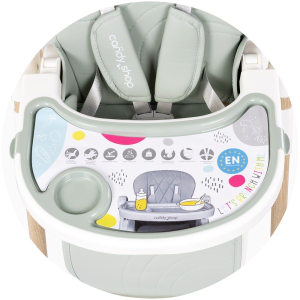 Scaun de masa Chipolino Candy Shop matcha