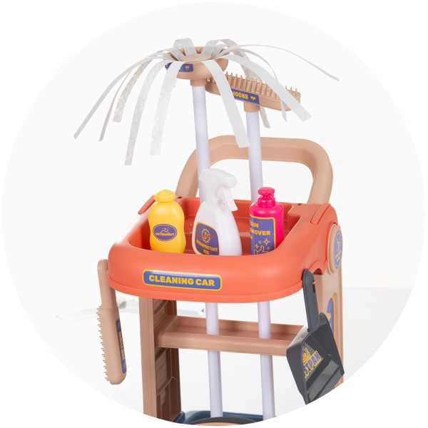 Set jucarie Chipolino Cleaning Cart cu 35 accesorii