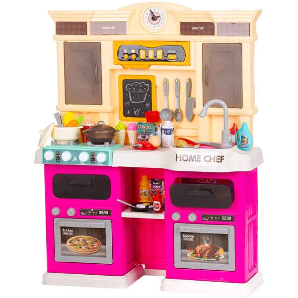 Set jucarie Chipolino Kitchen 83 cm cu sistem de curgere apa, lumini, sunete si 85 accesorii