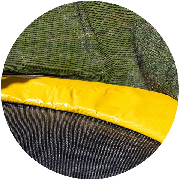 Trambulina Chipolino Sporty 140 cm cu cos baschet yellow
