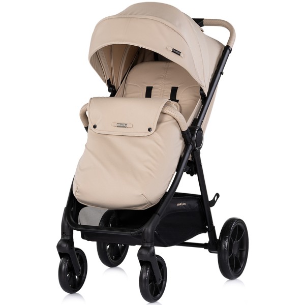 Carucior sport Chipolino Ultera cu husa picioare latte