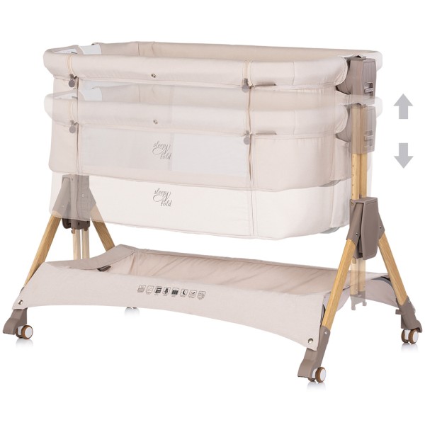 Patut co-sleeper pliabil Chipolino SleepNFold cashmere