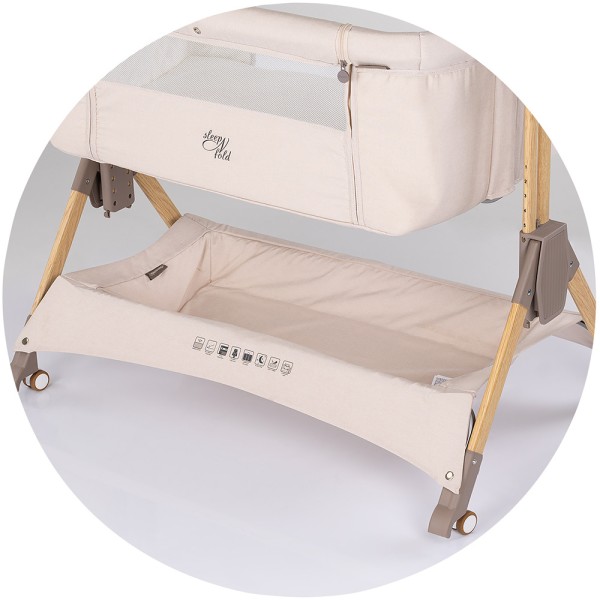 Patut co-sleeper pliabil Chipolino SleepNFold cashmere
