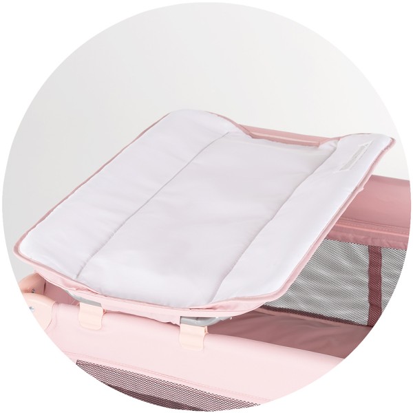 Patut pliabil Chipolino Bella powder pink