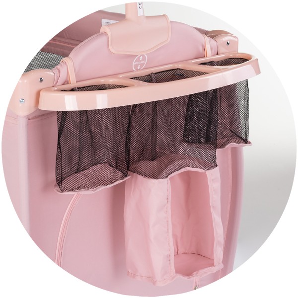 Patut pliabil Chipolino Bella powder pink