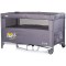 Patut pliabil Chipolino Relax Tiger charcoal cu laterala culisanta
