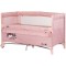 Patut pliabil Chipolino Relax Tiger powder pink cu laterala culisanta