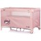 Patut pliabil Chipolino Relax Tiger powder pink cu laterala culisanta