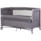 Patut pliabil Chipolino Relax charcoal linen cu laterala culisanta