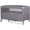 Patut pliabil Chipolino Relax charcoal linen cu laterala culisanta