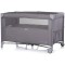 Patut pliabil Chipolino Relax charcoal linen cu laterala culisanta