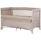 Patut pliabil Chipolino Relax latte linen cu laterala culisanta