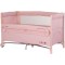 Patut pliabil Chipolino Relax powder pink linen cu laterala culisanta