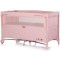 Patut pliabil Chipolino Relax powder pink linen cu laterala culisanta