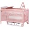 Patut pliabil cu saltea de infasat Chipolino Luna powder pink