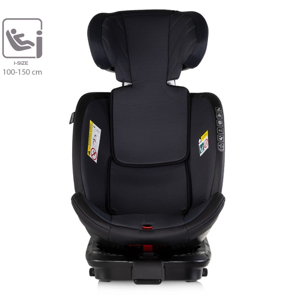 Scaun auto Chipolino Hypnotic Plus I-Size 40-150 cm cu sistem Isofix si sezut rotativ charcoal