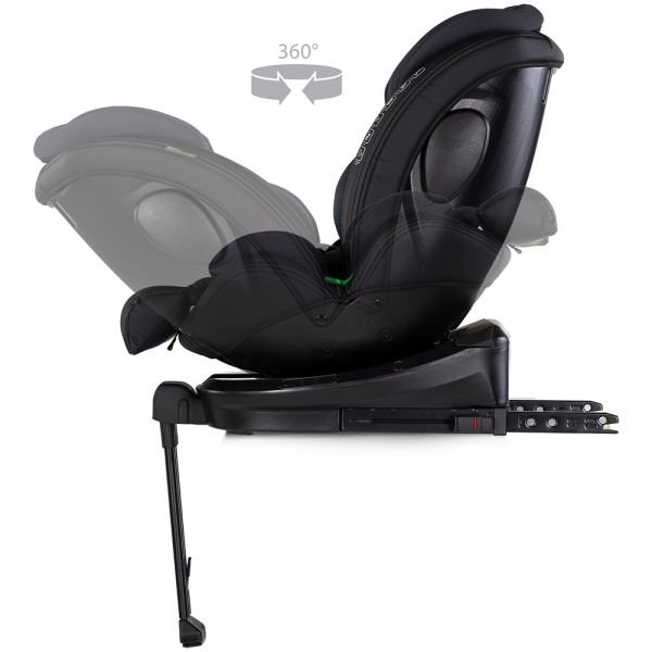 Scaun auto Chipolino Hypnotic Plus I-Size 40-150 cm cu sistem Isofix si sezut rotativ charcoal