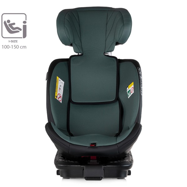 Scaun auto Chipolino Hypnotic Plus I-Size 40-150 cm cu sistem Isofix si sezut rotativ green