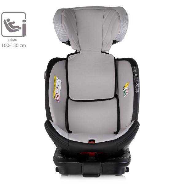 Scaun auto Chipolino Hypnotic Plus I-Size 40-150 cm cu sistem Isofix si sezut rotativ platinum