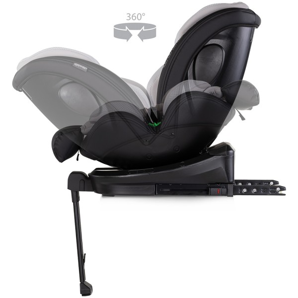 Scaun auto Chipolino Hypnotic Plus I-Size 40-150 cm cu sistem Isofix si sezut rotativ platinum
