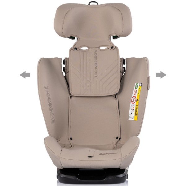 Scaun auto Chipolino Techno iGrow I-Size 40-150 cm cu sistem Isofix si sezut rotativ latte