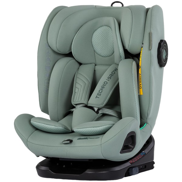 Scaun auto Chipolino Techno iGrow I-Size 40-150 cm cu sistem Isofix si sezut rotativ matcha
