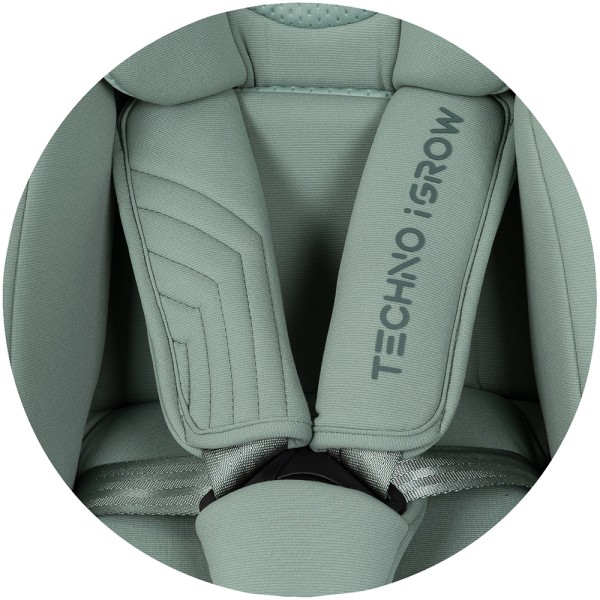 Scaun auto Chipolino Techno iGrow I-Size 40-150 cm cu sistem Isofix si sezut rotativ matcha