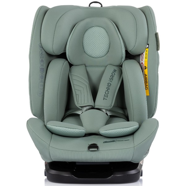 Scaun auto Chipolino Techno iGrow I-Size 40-150 cm cu sistem Isofix si sezut rotativ matcha