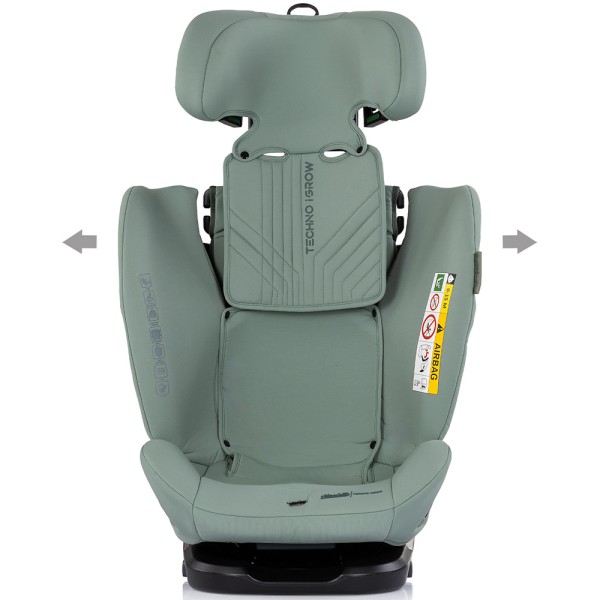 Scaun auto Chipolino Techno iGrow I-Size 40-150 cm cu sistem Isofix si sezut rotativ matcha