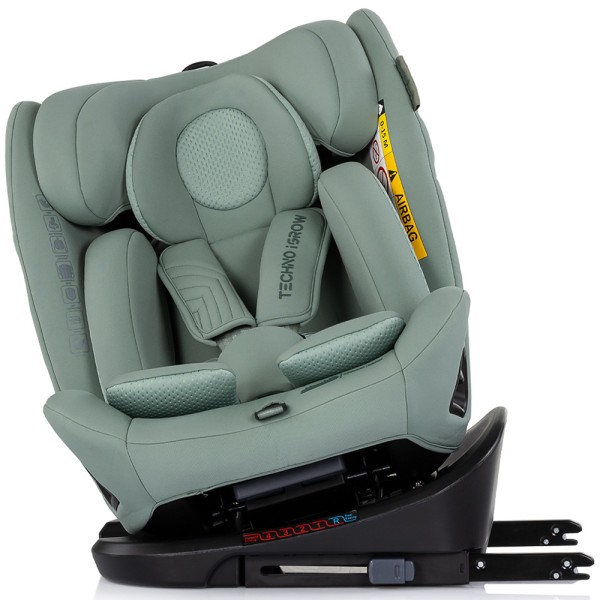Scaun auto Chipolino Techno iGrow I-Size 40-150 cm cu sistem Isofix si sezut rotativ matcha