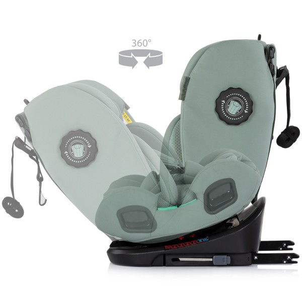 Scaun auto Chipolino Techno iGrow I-Size 40-150 cm cu sistem Isofix si sezut rotativ matcha