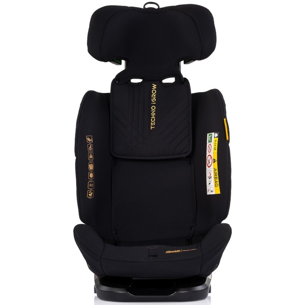 Scaun auto Chipolino Techno iGrow I-Size 40-150 cm cu sistem Isofix si sezut rotativ noir