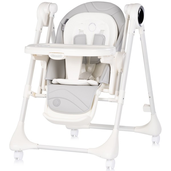 Scaun de masa si leagan electric Chipolino Master Class 2 in 1 cashmere