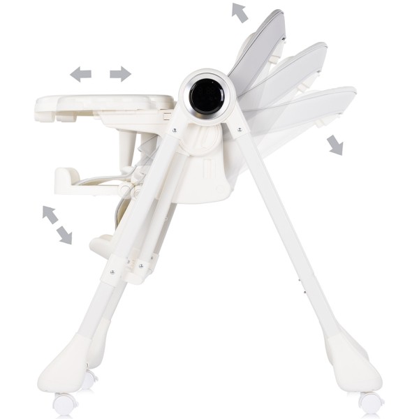 Scaun de masa si leagan electric Chipolino Master Class 2 in 1 cashmere