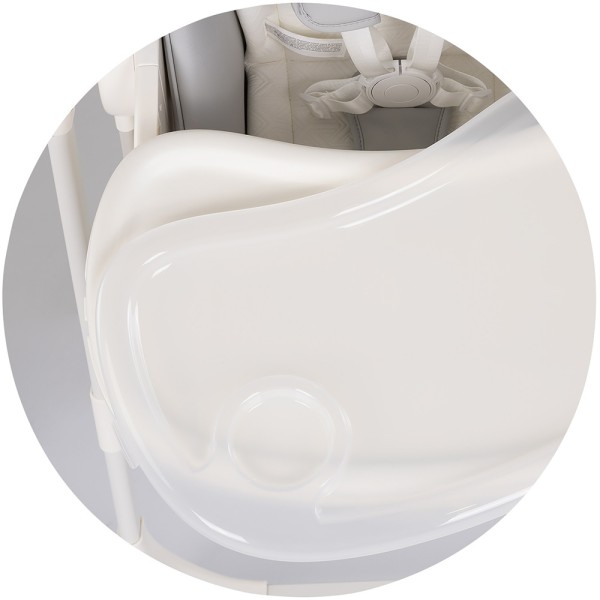 Scaun de masa si leagan electric Chipolino Master Class 2 in 1 cashmere