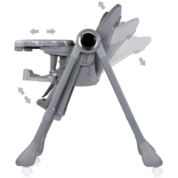 Scaun de masa si leagan electric Chipolino Master Class 2 in 1 charcoal