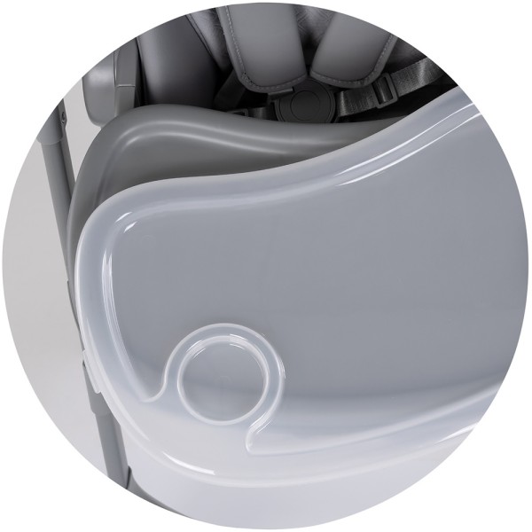 Scaun de masa si leagan electric Chipolino Master Class 2 in 1 charcoal