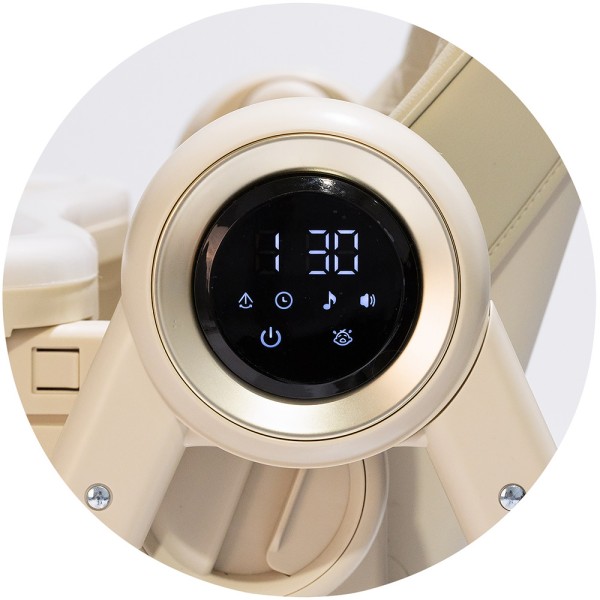 Scaun de masa si leagan electric Chipolino Master Class 2 in 1 latte