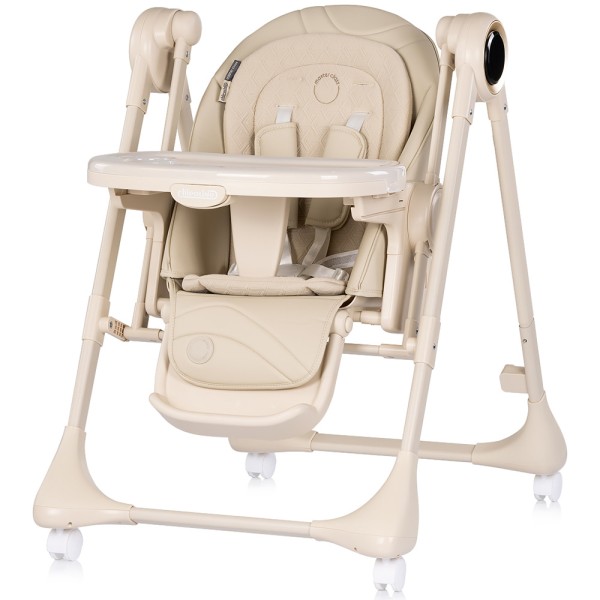 Scaun de masa si leagan electric Chipolino Master Class 2 in 1 latte