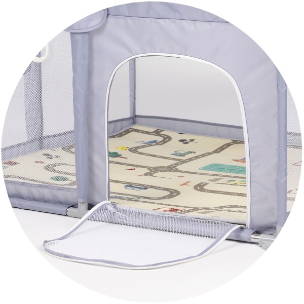 Tarc de joaca Chipolino Vibe 120x120 cm grey