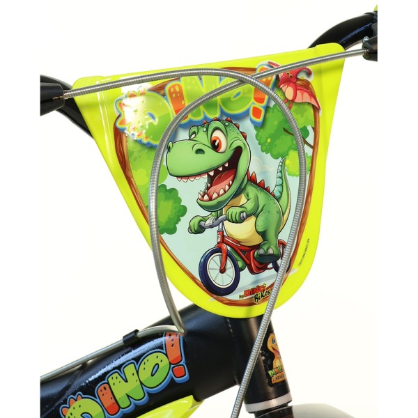 Bicicleta copii 4-7 ani, Dino Bikes 14' Dinosaur verde