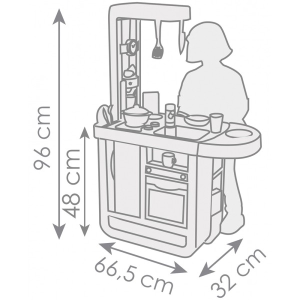 Bucatarie pentru copii Smoby Cherry Kitchen cu 25 accesorii