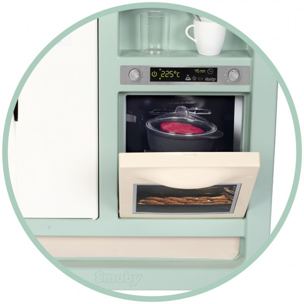 Bucatarie pentru copii Smoby Cherry Kitchen cu 25 accesorii