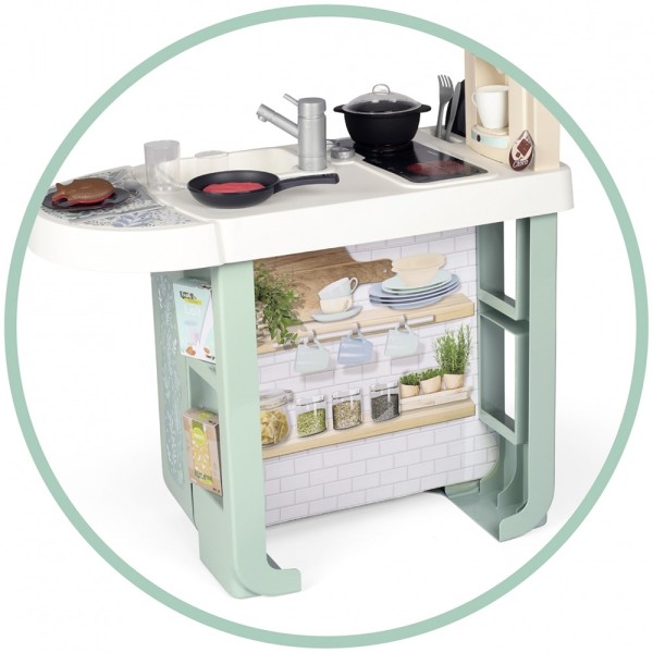 Bucatarie pentru copii Smoby Cherry Kitchen cu 25 accesorii