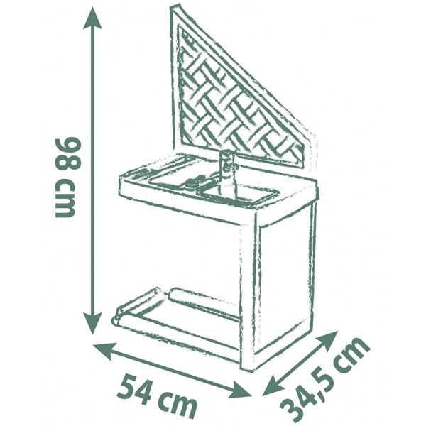 Bucatarie copii Smoby Life pentru casuta cu 17 accesorii