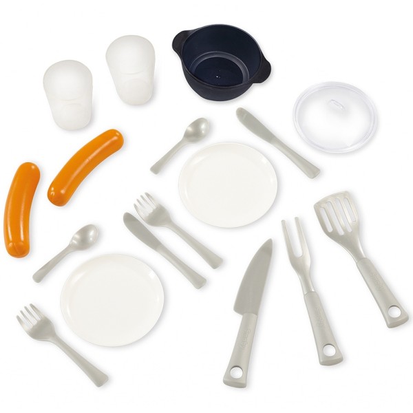 Bucatarie copii Smoby Life pentru casuta cu 17 accesorii