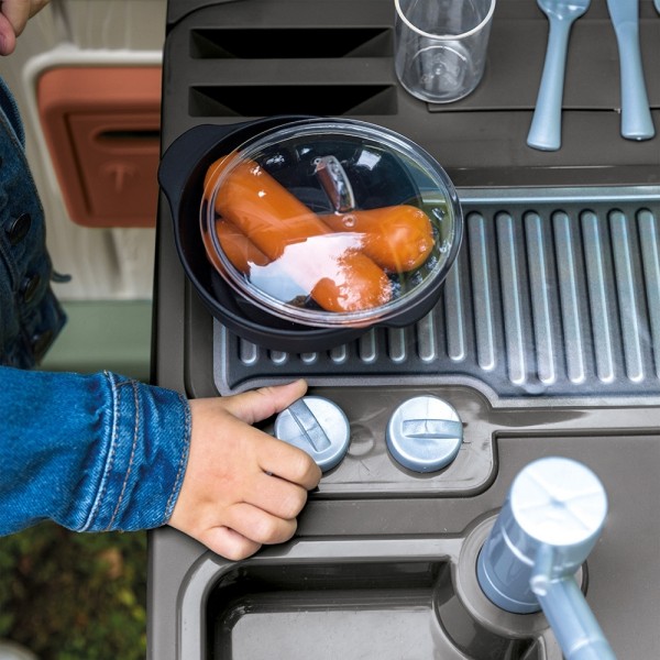 Bucatarie copii Smoby Life pentru casuta cu 17 accesorii