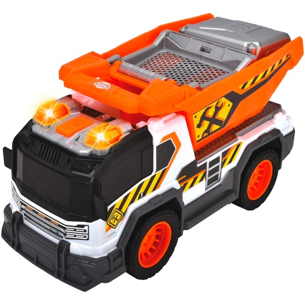Camion de jucarie,  constructie Dickie Toys Dump Truck 30 cm cu lumini si sunete