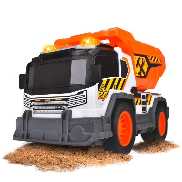 Camion de jucarie,  constructie Dickie Toys Dump Truck 30 cm cu lumini si sunete